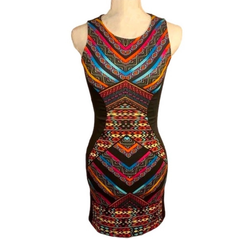 Bailey Girl Multicolor Geometric Bodycon Dress